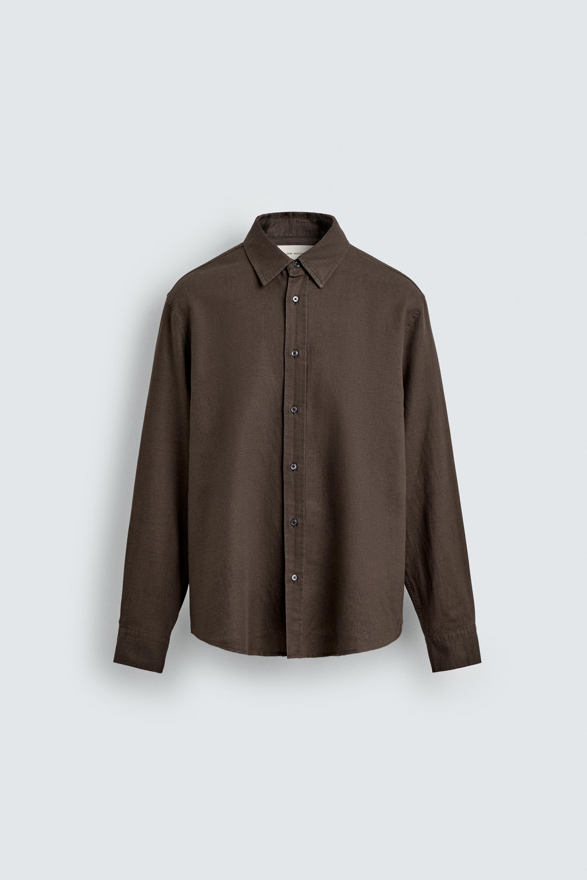 REGULAR FIT HEMP-COTTON SHIRT